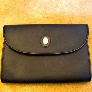 Mark Cross Navy Blue shoulder purse